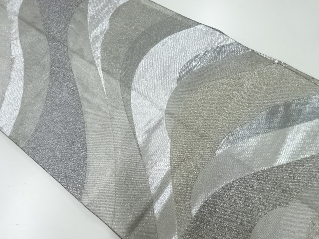 アンティーク　波模様織出し全通袋帯（材料）